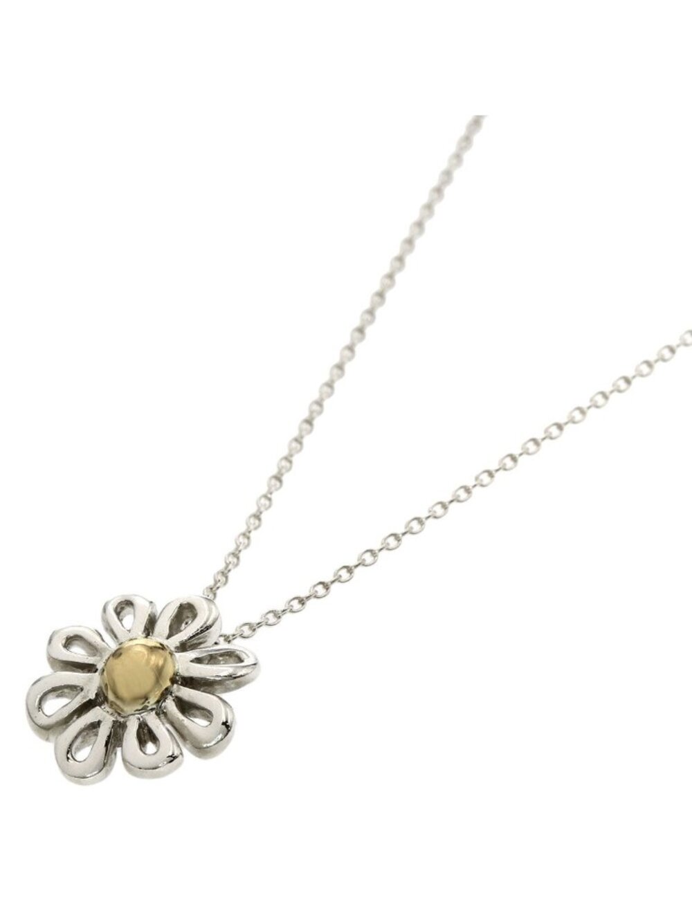 Tiffany & Co Daisy Necklace Silver 18k Yellow Gold